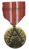 Authorized on 10 May 1943 to members of the United States Merchant Marines, to recognize service by officers and crews aboard U.S. flag vessels which operated in Atlantic Ocean, Gulf of Mexico, Caribbean Sea, Baring Sea, and Greenland Sea between 7 December 1941 and 8 November 1945.