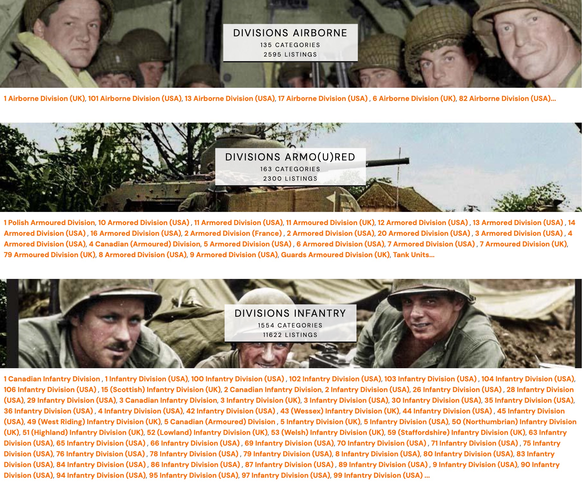 ww2 divisions