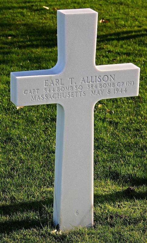 Captain Allison Earl T (Service #: O-798297) died on 1944-05-08