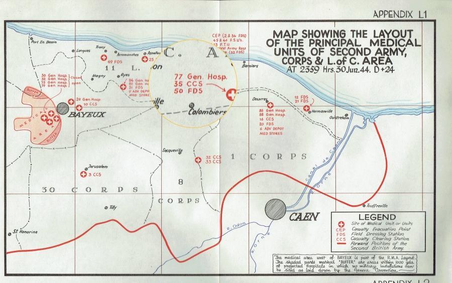 35 Casualty Clearing Station near Reviers