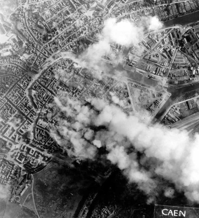 1944-06-06 09:30 D-day | Caen bombed