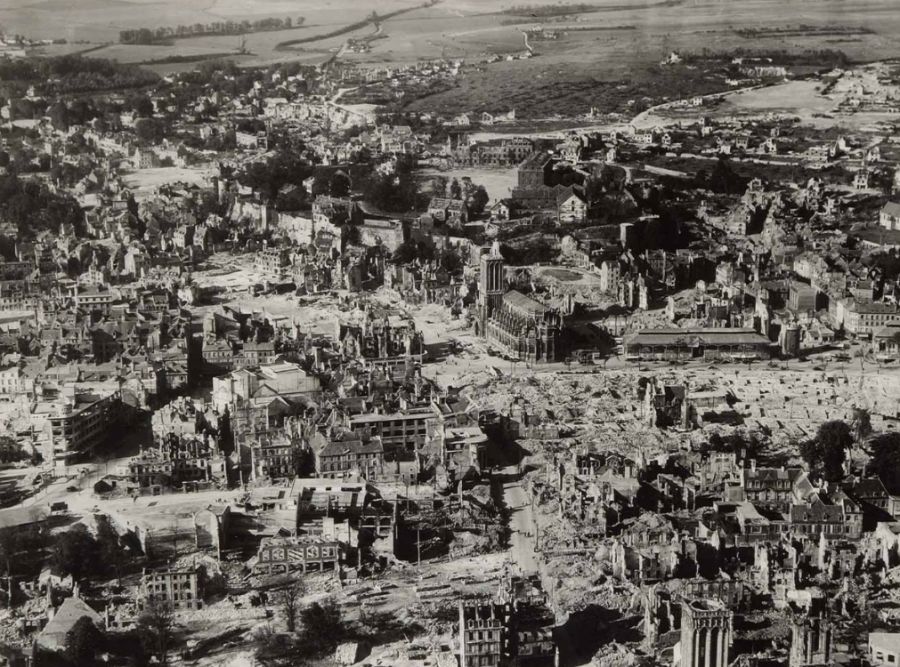 1944-06-06 09:30 D-day | Caen bombed