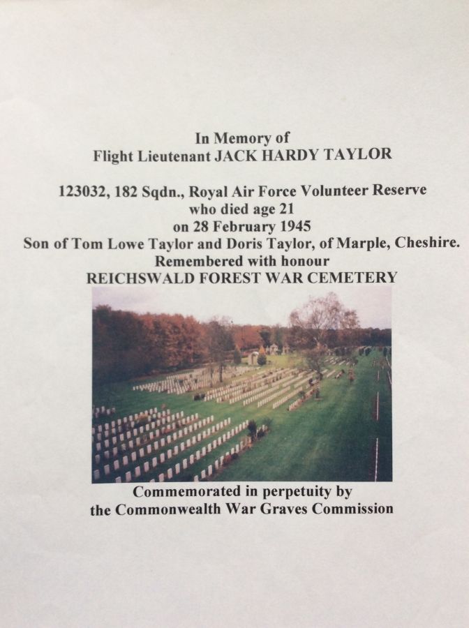 Flight of Typhoon Ib SW415 and Flight Lieutenant J H Taylor on 1945-02-28