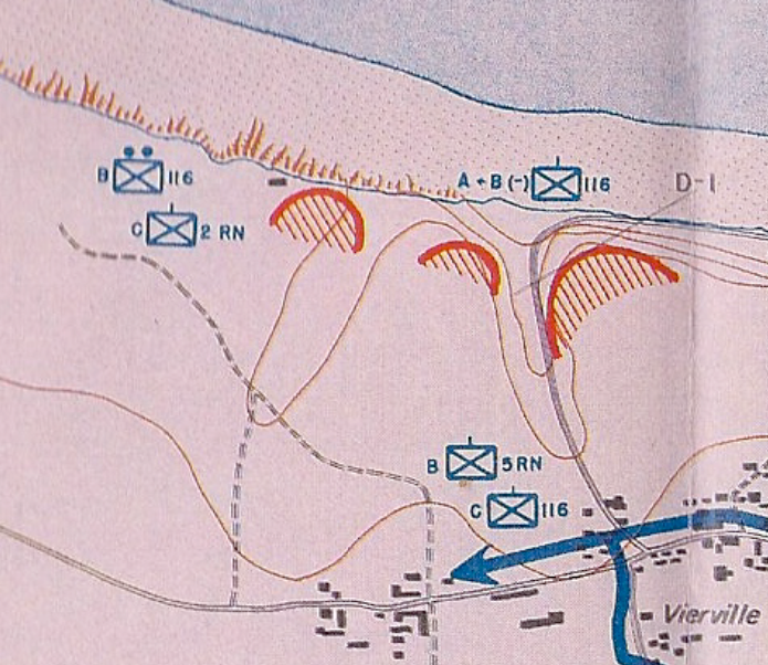 116th Infantry Regiment (USA) B Company landed on Omaha Beach