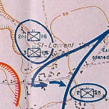 116th Infantry Regiment (USA) 3rd Battalion pos in the evening