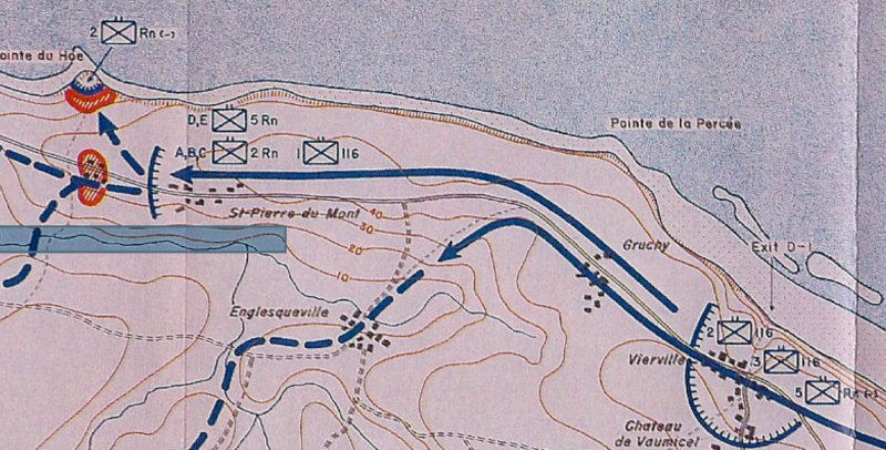 116th Infantry Regiment (USA) 1st Battalion to Pointe du Hoc