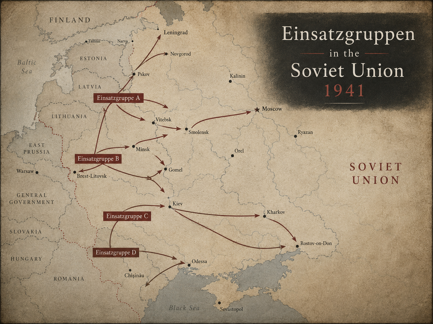 Einsatzgruppe A — Petrosavodsk — undated map marker