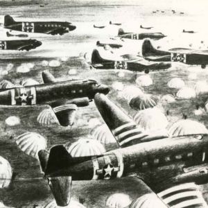 1944-06-06 01:50 D-day | Paratroopers landing